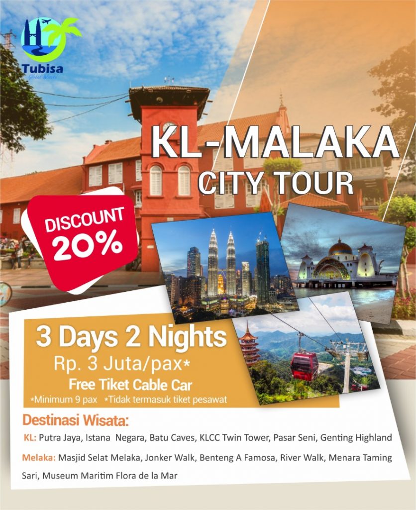 3d2n kl malaka tour